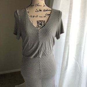 Monteau Large Striped Maxi Dress